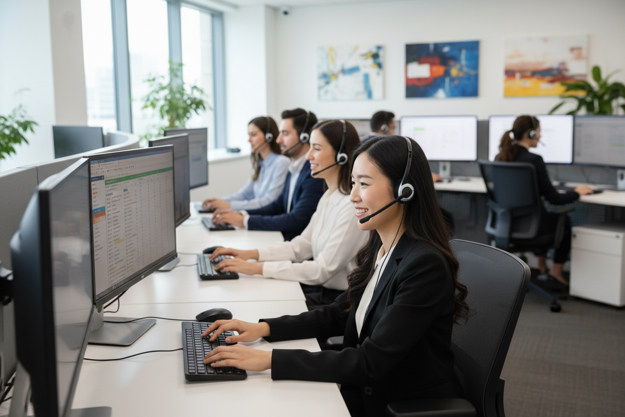 immagine di operatori telefonici